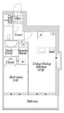 KDX大伝馬レジデンス　603号室　間取り