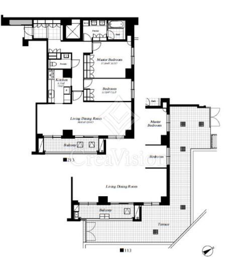 麻布第一マンションズ　113号室　間取り