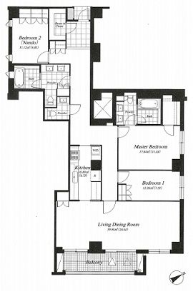 麻布第一マンションズ　413号室　間取り