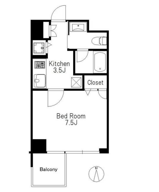 プライマル大井仙台坂　805号室　間取り