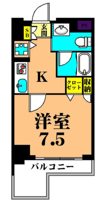 プライマル大井仙台坂　207号室　間取り