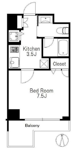 プライマル大井仙台坂　407号室　間取り
