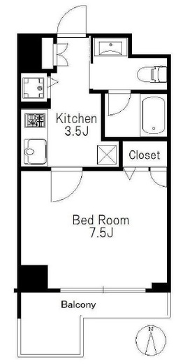 プライマル大井仙台坂　807号室　間取り