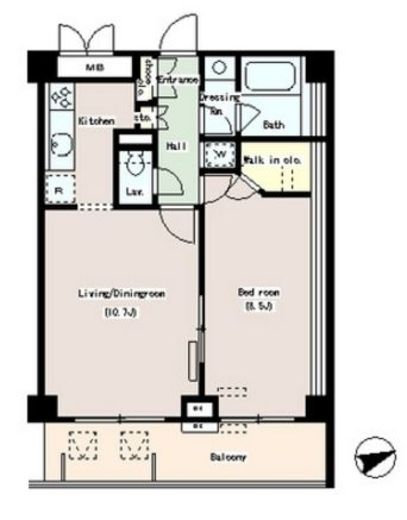 パークプレイス三田　306号室　間取り