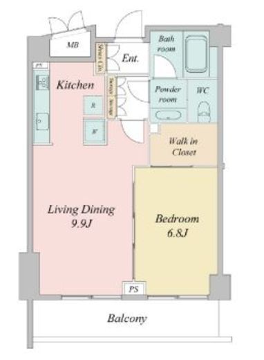 パークプレイス三田　404号室　間取り
