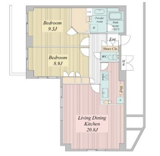 パークプレイス三田　605号室　間取り