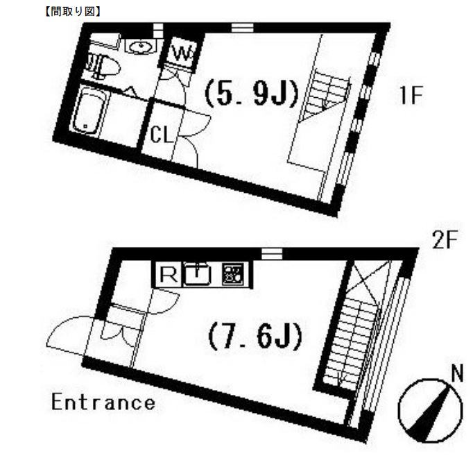 ラティエラ祐天寺　206号室　間取り