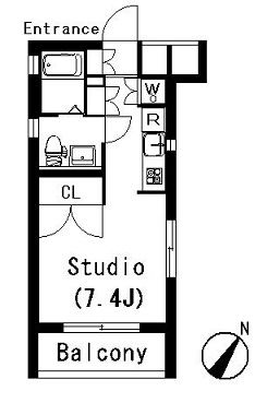 ラティエラ祐天寺　102号室　間取り