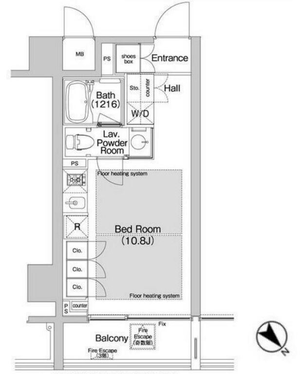 BPRレジデンス渋谷　404号室　間取り