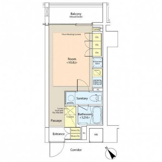 BPRレジデンス渋谷　1004号室　間取り