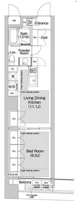 BPRレジデンス渋谷　708号室　間取り