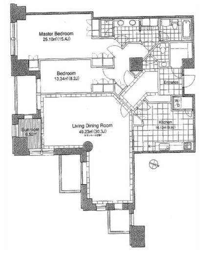 青山第一マンションズ　1403号室　間取り