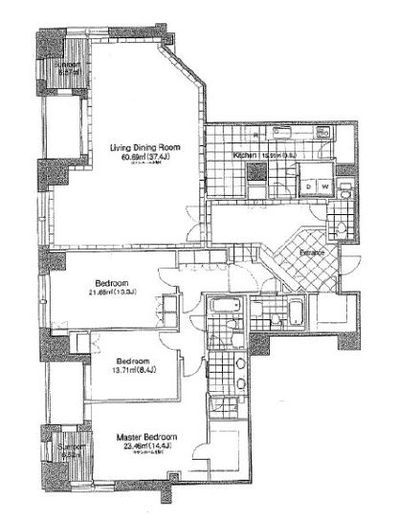 青山第一マンションズ　1702号室　間取り