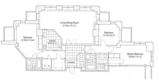 青山第一マンションズ　1801号室　間取り