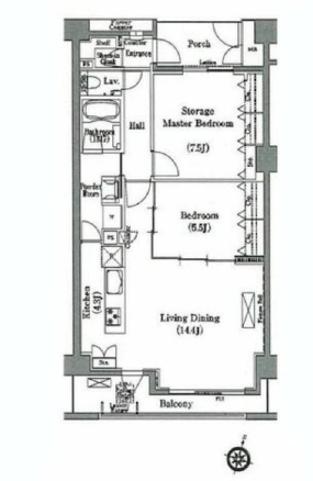 ソアラノーム碑文谷　211号室　間取り