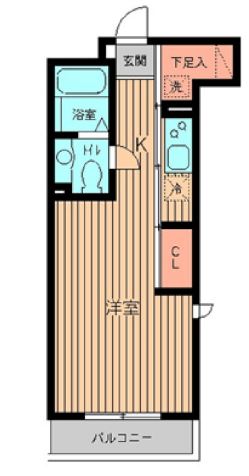 プロスペクト初台　207号室　間取り