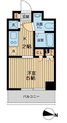 エスティメゾン武蔵小山　505号室　間取り