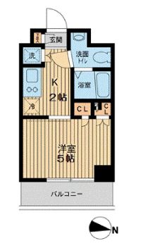 エスティメゾン武蔵小山　309号室　間取り