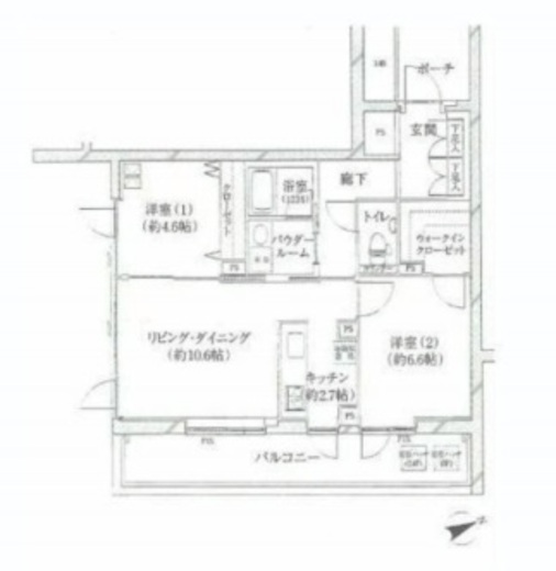 プライムアーバン市谷仲之町　108号室　間取り