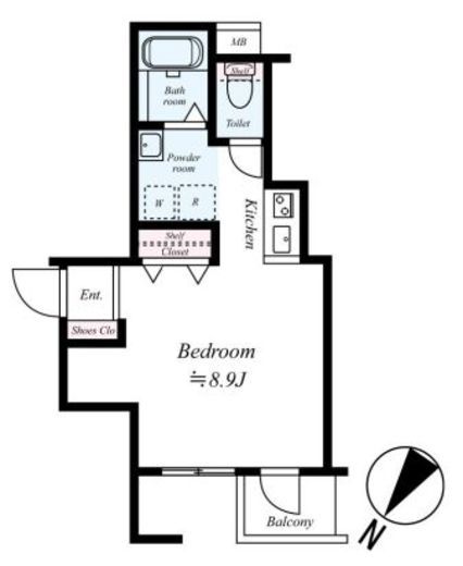 アーバイル日本橋小伝馬町　1005号室　間取り
