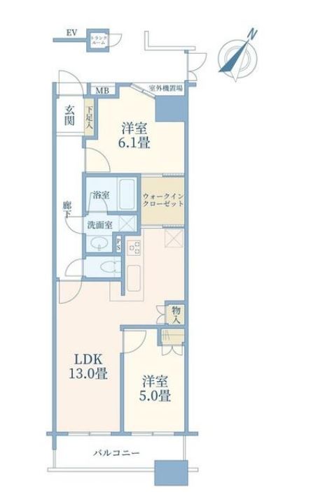 ファミール日本橋ブルー・クレール　703号室　間取り