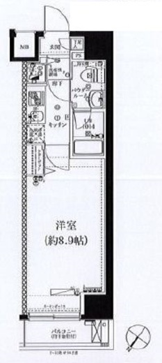 スパシエ日本橋エセンザ　701号室　間取り