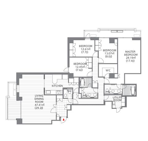 六本木さくら坂レジデンス　1003号室　間取り