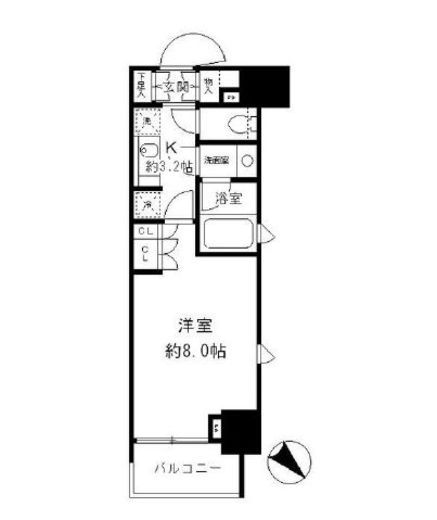パークリュクス日本橋小網町ｍｏｎｏ　903号室　間取り