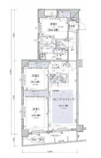 グリーンパーク日本橋人形町通り　301号室　間取り