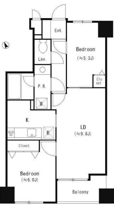パークキューブ茅場町　902号室　間取り