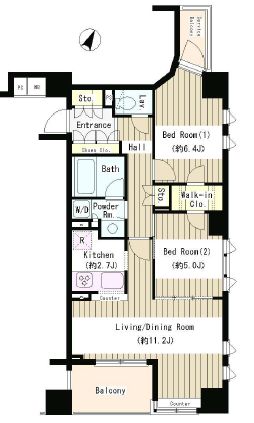 コクヨーレ日本橋　1001号室　間取り