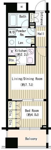 コクヨーレ日本橋　308号室　間取り