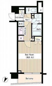 コクヨーレ日本橋　410号室　間取り