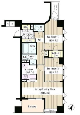 コクヨーレ日本橋　701号室　間取り