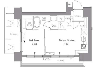 パークアクシス錦糸町　1201号室　間取り
