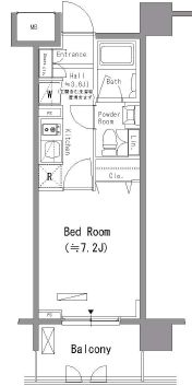 パークアクシス住吉　604号室　間取り