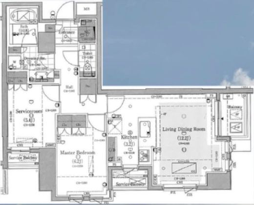 サンウッド西麻布　2F2号室　間取り