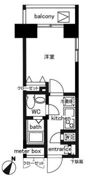 レジディア日本橋人形町2　1011号室　間取り