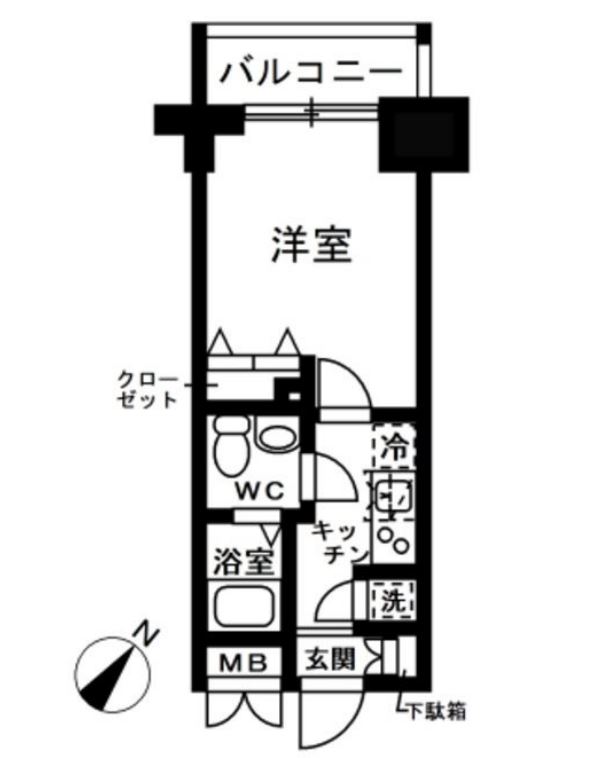 レジディア日本橋人形町2　1106号室　間取り