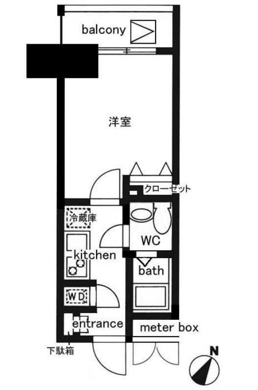 レジディア日本橋人形町2　807号室　間取り