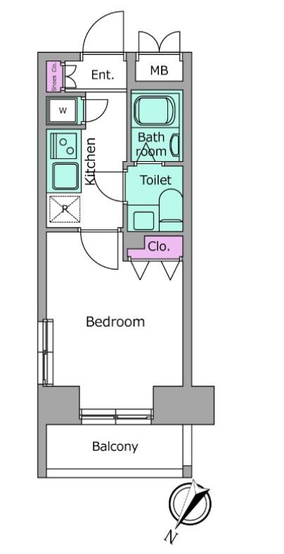 レジディア日本橋人形町2　1305号室　間取り