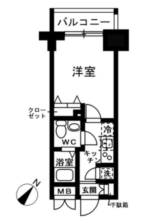 レジディア日本橋人形町2　1206号室　間取り