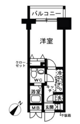 レジディア日本橋人形町Ⅱ　1110号室　間取り