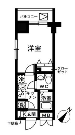 レジディア日本橋人形町Ⅱ　305号室　間取り