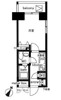 レジディア日本橋人形町2　406号室　間取り