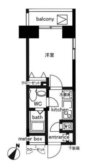 レジディア日本橋人形町2　511号室　間取り