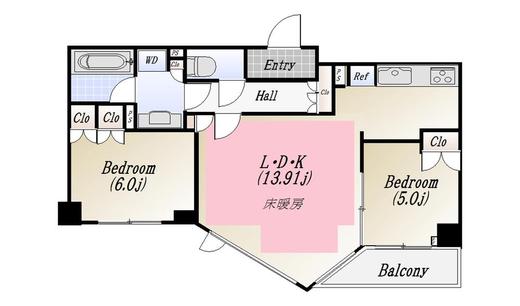 ルジェンテ高輪台　202号室　間取り