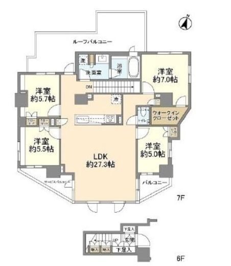 オープンレジデンシア南青山ウエストテラス　802号室　間取り