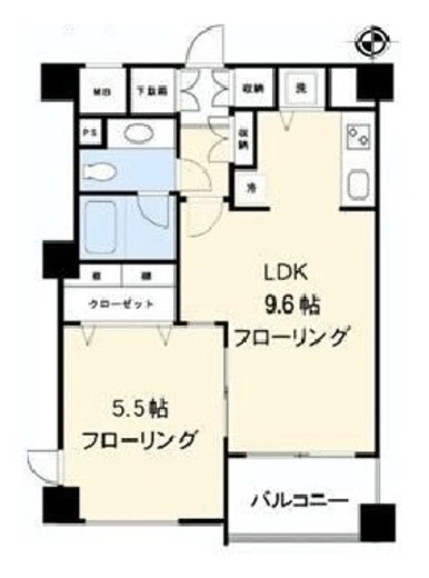 グランコピエ広尾　405号室　間取り
