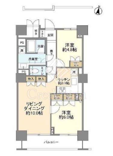 マートルコート恵比寿2000　1403号室　間取り
